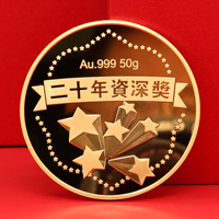 江蘇昆山世耀國際定制優(yōu)秀員工金質紀念章_定制金幣 金幣定做 純金幣制作