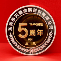 廣東東莞天穗金屬材料入職五周年定制純銀紀(jì)念章_ 定做紀(jì)念銀幣 銀幣定制 紀(jì)念銀幣定制